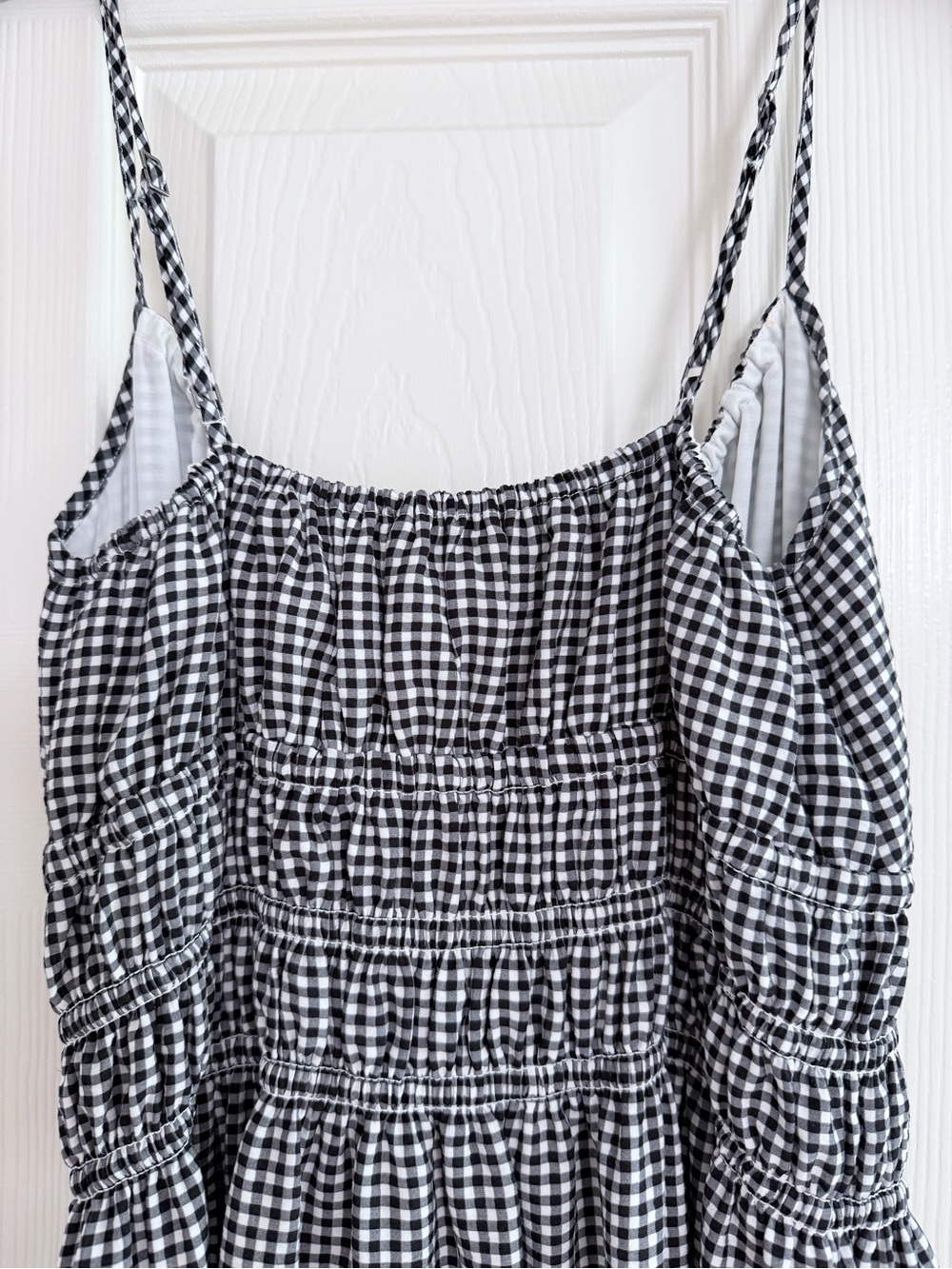 Abercrombie & Fitch Black and White Gingham Maxi Dress - Picture 6 of 6